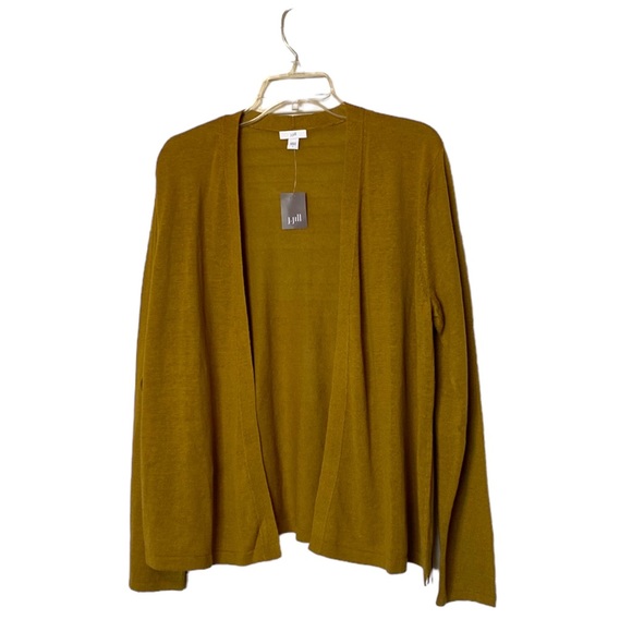 J. Jill Mustard Open Front Cardigan - Picture 14 of 14